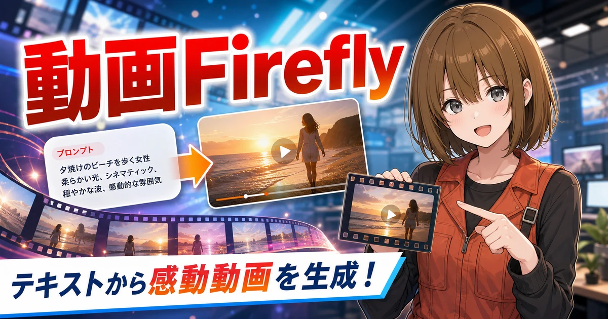 Adobe Fireflyの動画生成を確認するもこのサムネイル