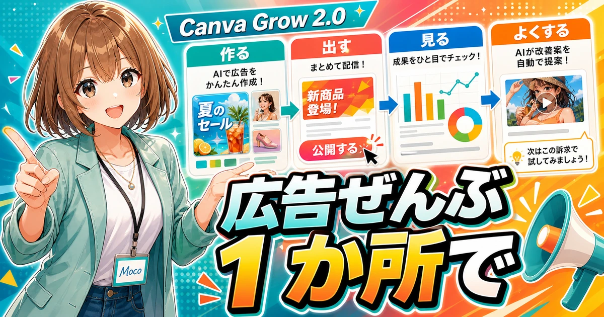 Canvaのニュースをやさしく確認するもこのサムネイル
