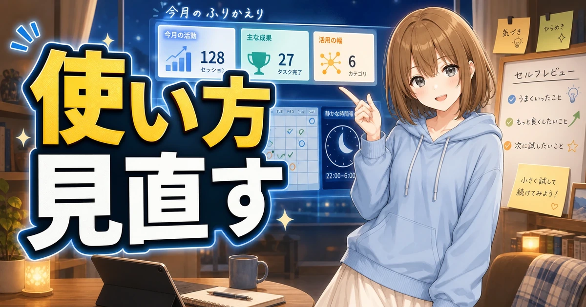 ClaudeのReflect機能をやさしく確認するもこのサムネイル