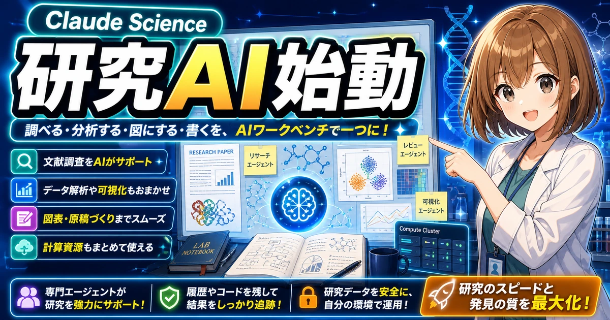 Claude Scienceの公開内容をやさしく確認するもこのサムネイル