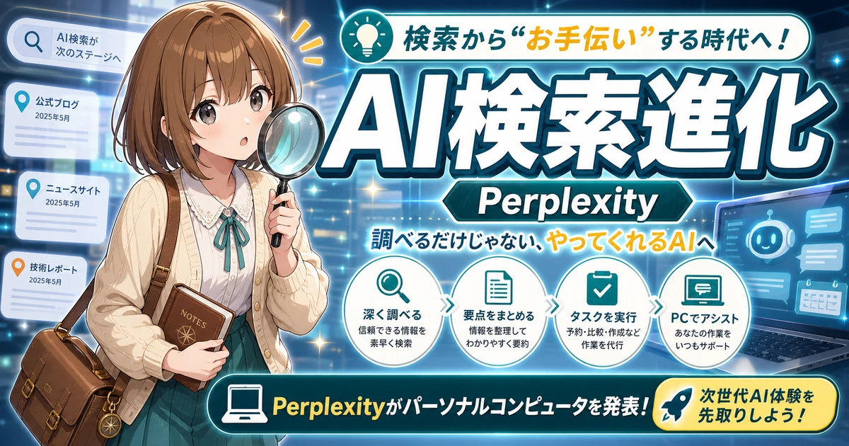 PerplexityのPersonal Computerを調べるもこのアイキャッチ