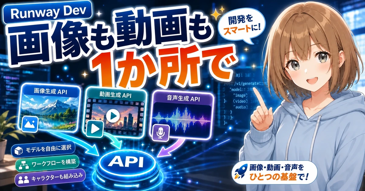 Runwayのニュースをやさしく確認するもこのサムネイル