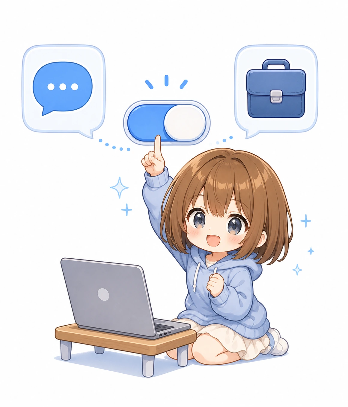 ニュースの補足をするもこ