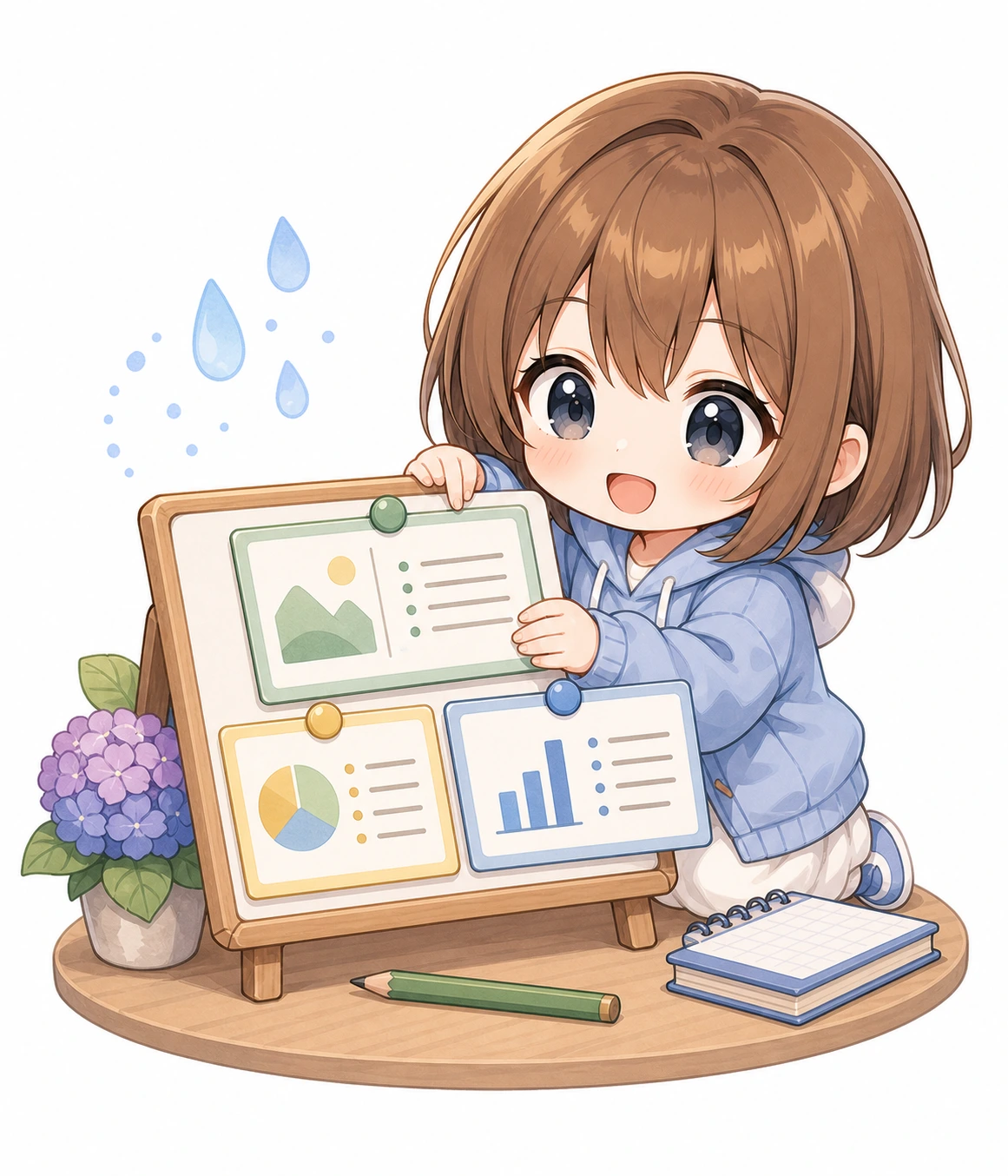 ニュースの補足をするもこ