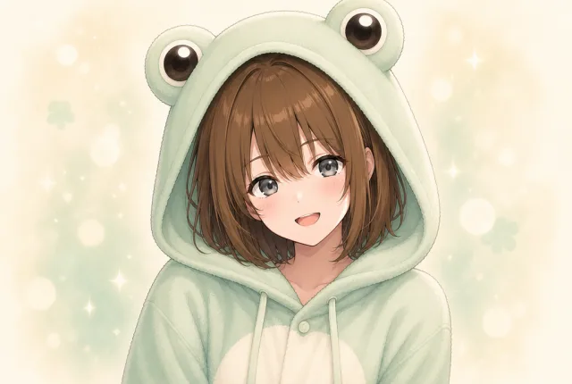 カエルパーカーのモコ