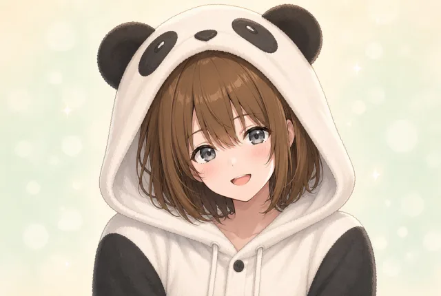 パンダパーカーのモコ