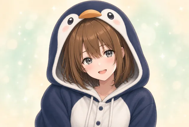 ペンギンパーカーのモコ